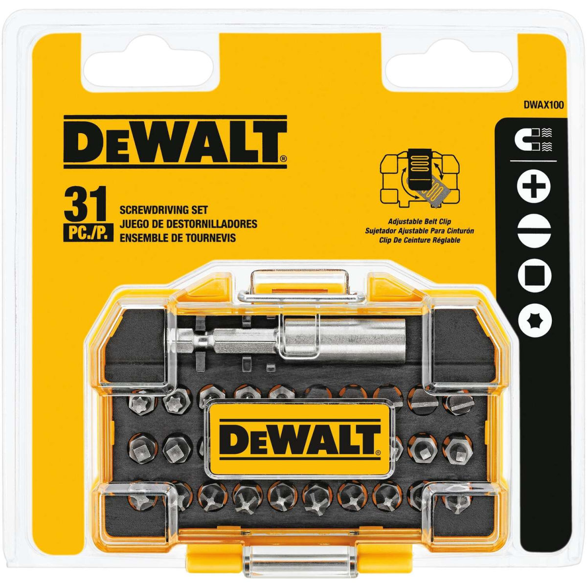 DEWALT DWAX100 31-Piece Screwdriver Set