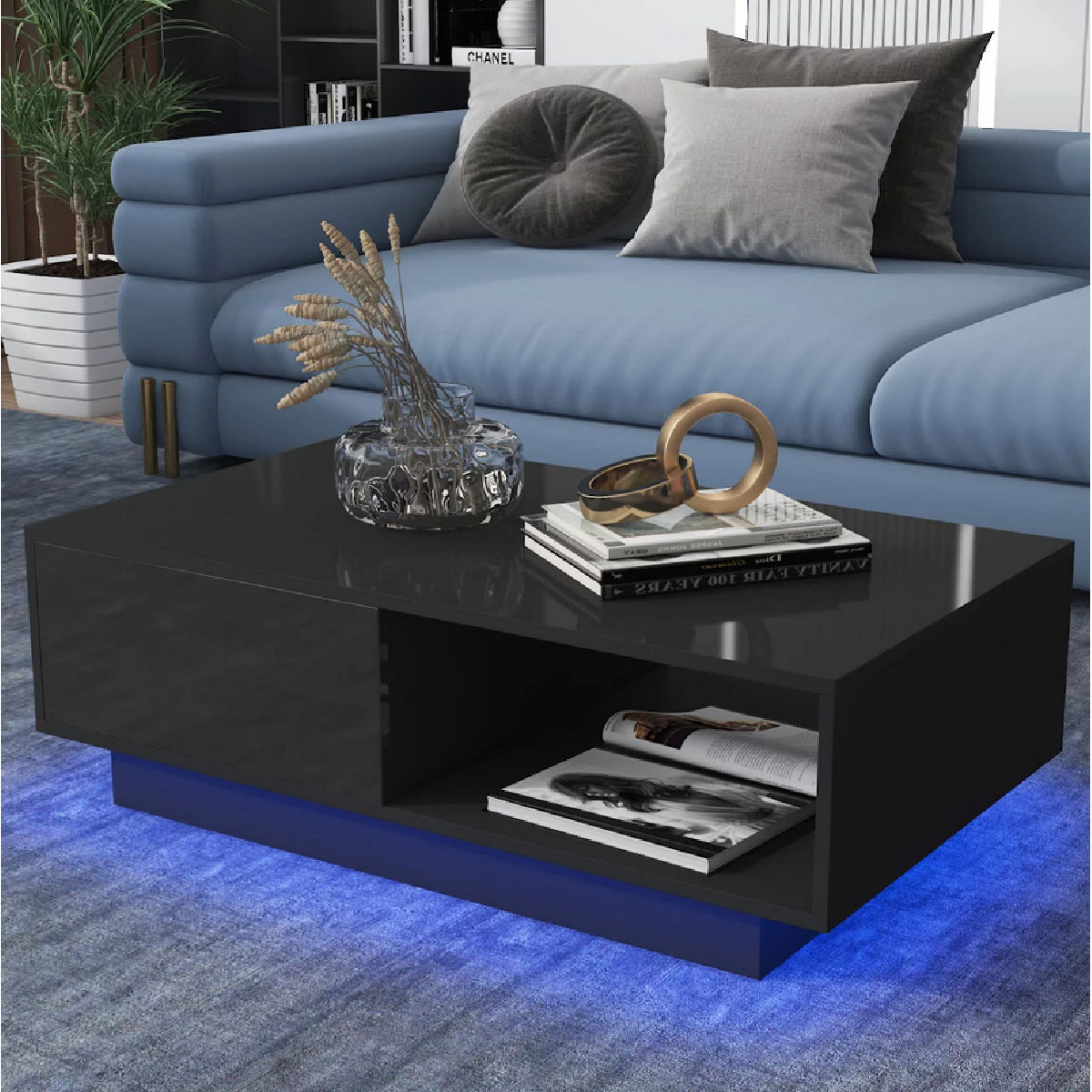 Hommpa LX High Gloss LED Backlit Coffee Table