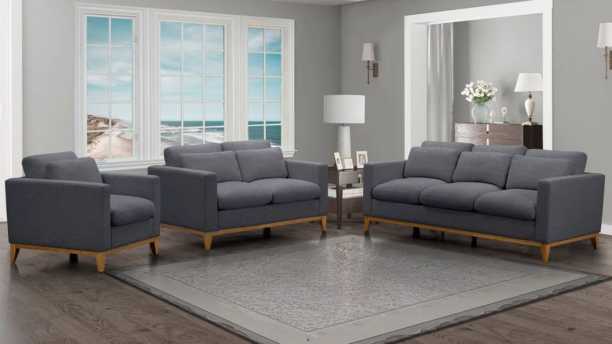Abbyson Living Frederick 3-Piece Fabric Sofa Set