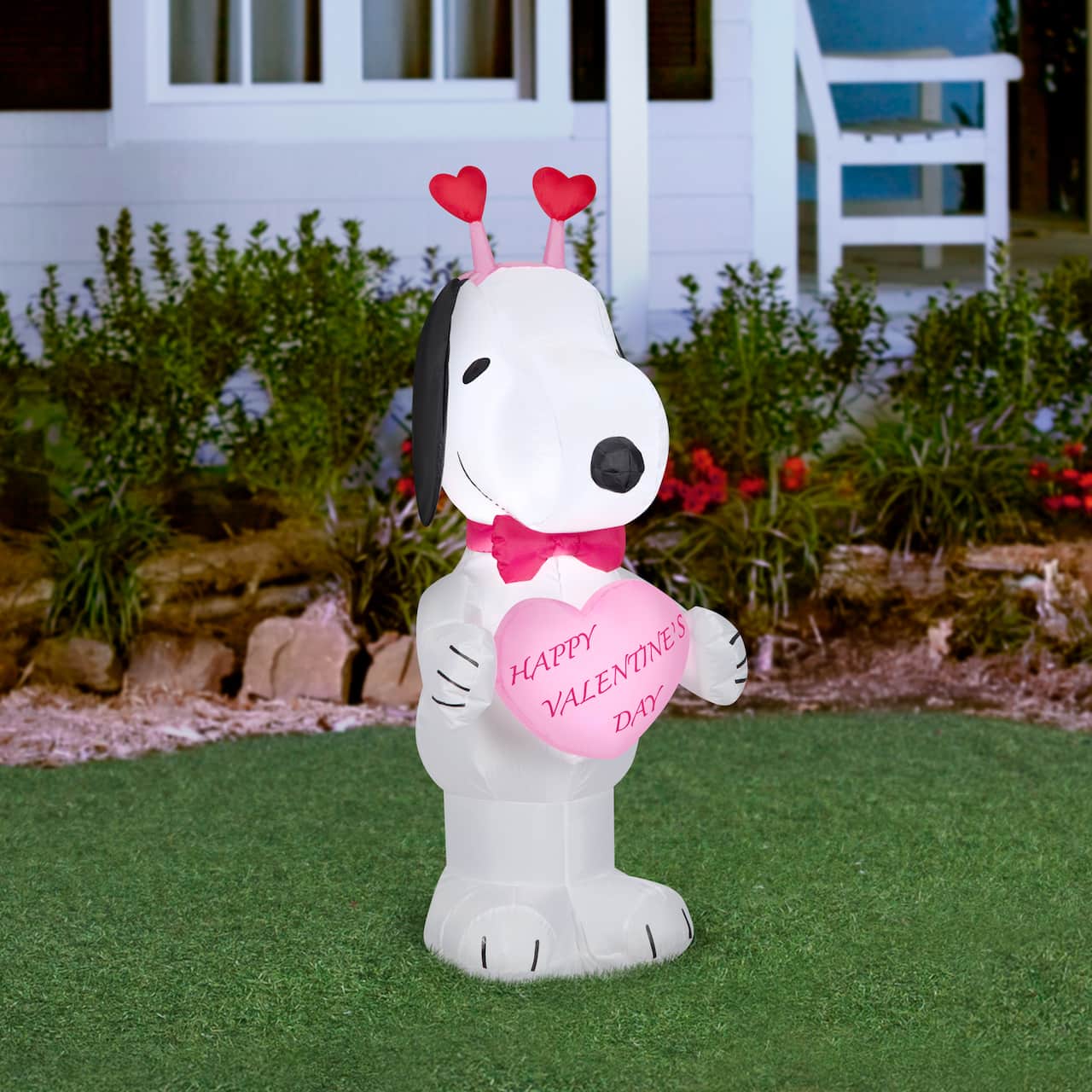 Airblown Inflatable 3.5 ft. Valentine's Day Snoopy with Heart Headband