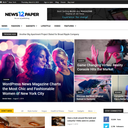 Newspaper News & WooCommerce WordPress Theme