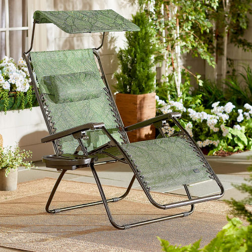 Bliss Hammocks 30-Inch Wide Canopy Zero Gravity Lounger Chair