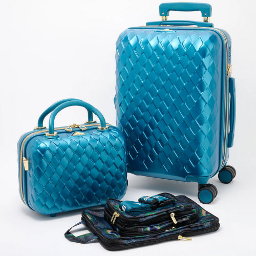 Triforce Hardside Carry-On with Beauty Case and 3 Packing Cubes
