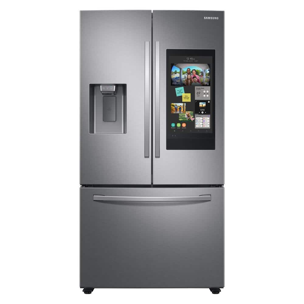Samsung 35.75 in. W 26.5 cu. ft. 3-Door Family Hub French Door Smart Refrigerator (RF27T5501SR)