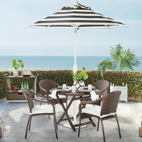 Cafe 5pc Curved Back Chairs and Patio Table Set