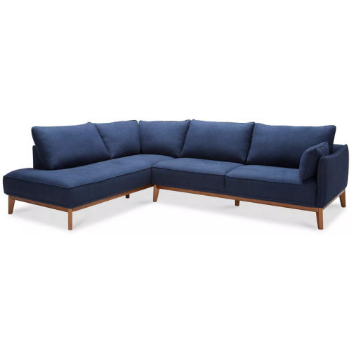Jollene 113-Inch 2-Piece Fabric Sectional Sofa