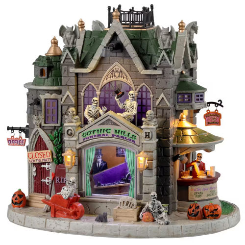 Lemax Spooky Town Gothic Hills Funeral Parlor