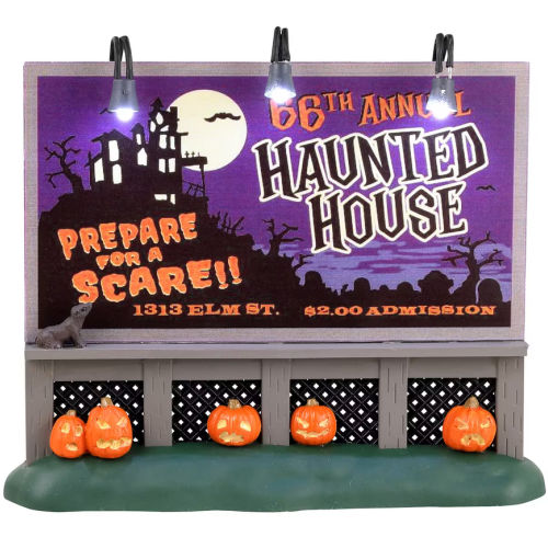 Lemax Spooky Town Haunted House Billboard