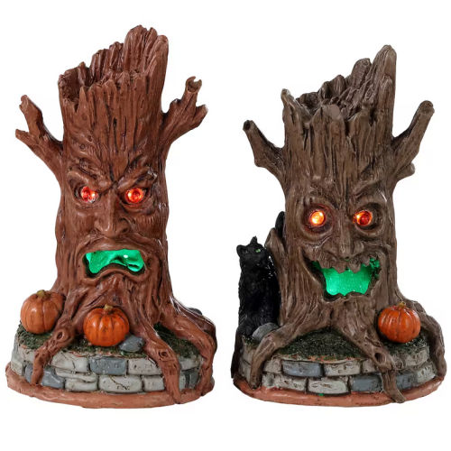 Lemax Spooky Town Haunted Tree Trunks Set