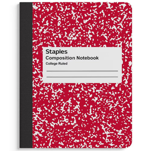 Staples 100 Sheet College Ruled Composition Notebook