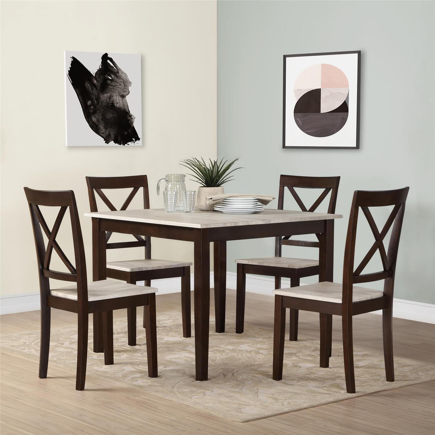 DHP Sunnybrook Rustic 5-Piece Dining Set