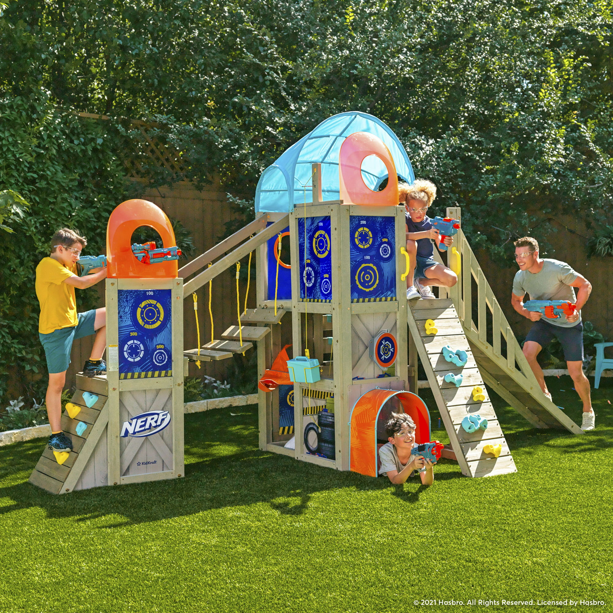 KidKraft Nerf Command Base Battle Fort Wooden Two-Story Playset