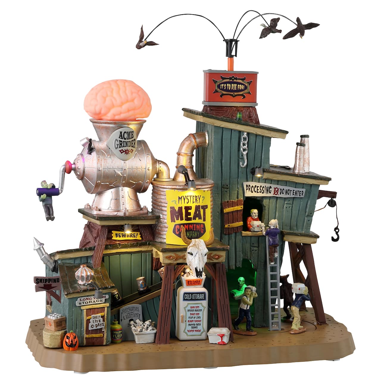 Lemax Spooky Town Mystery Meat Canning Company