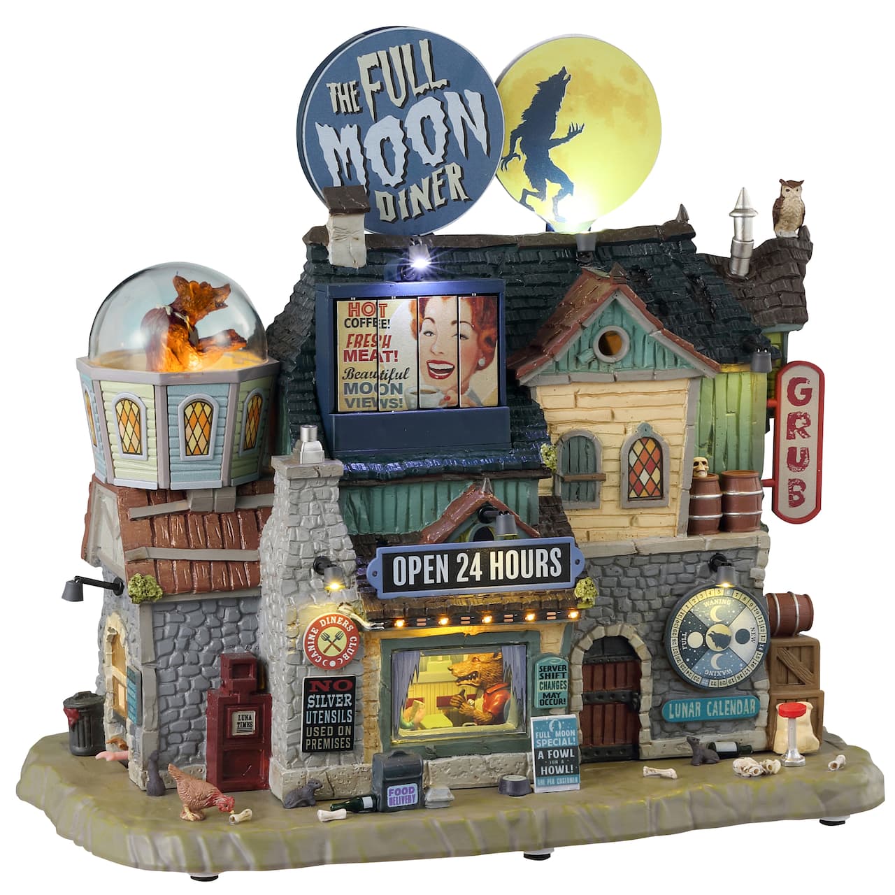 Lemax Spooky Town The Full Moon Diner