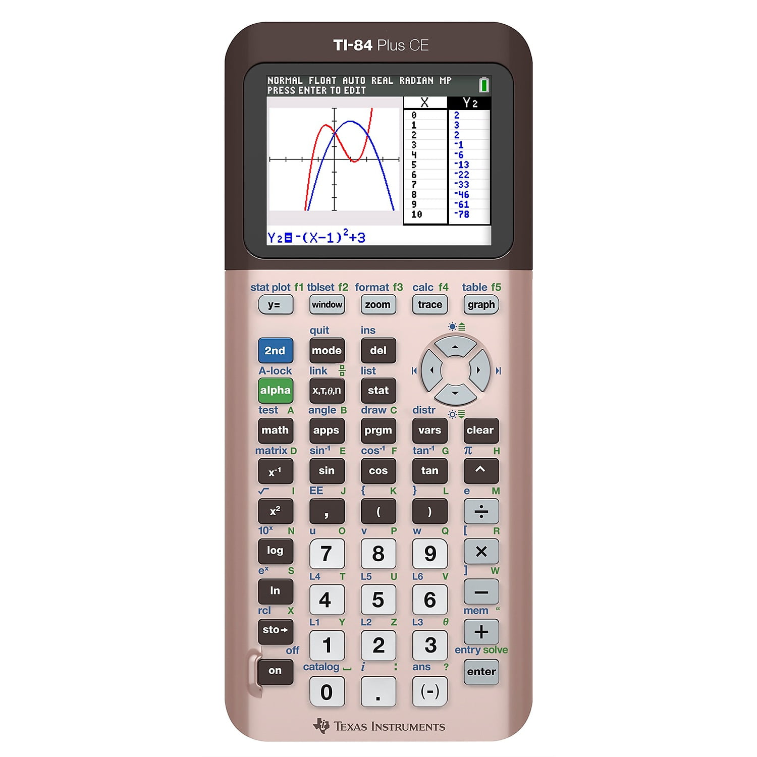 Texas Instruments TI-84 Plus CE Color Rose Gold Graphing Calculator