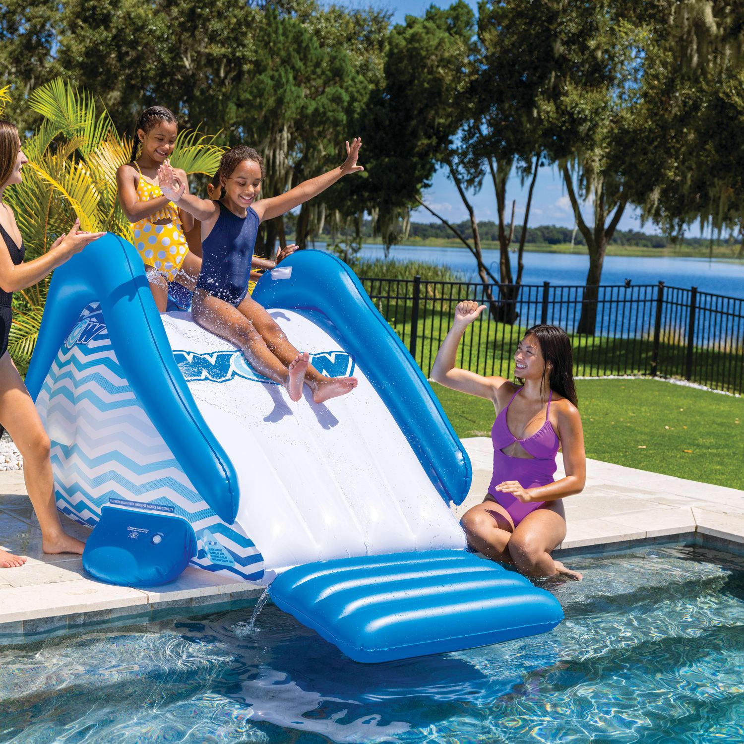 WOW Sports Cascade Inflatable Pool Slide
