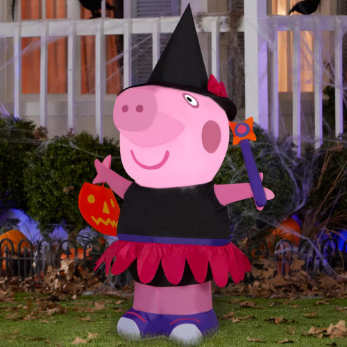 Airblown Peppa Pig Witch Inflatable Halloween Decoration