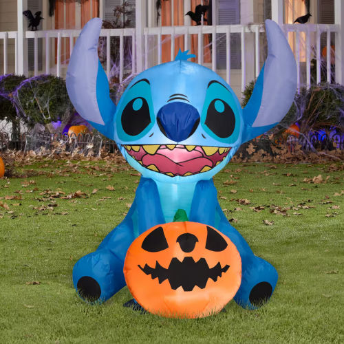 Airblown Stitch with Pumpkin Halloween Inflatable