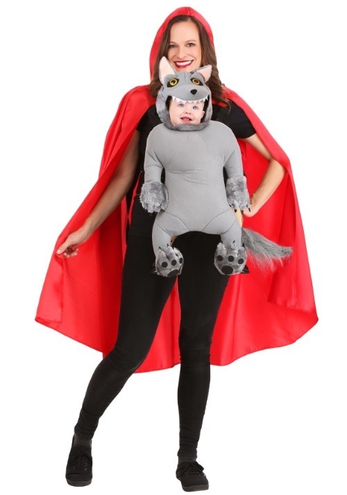Adult Little Red Riding Hood and Baby Wolf Costume