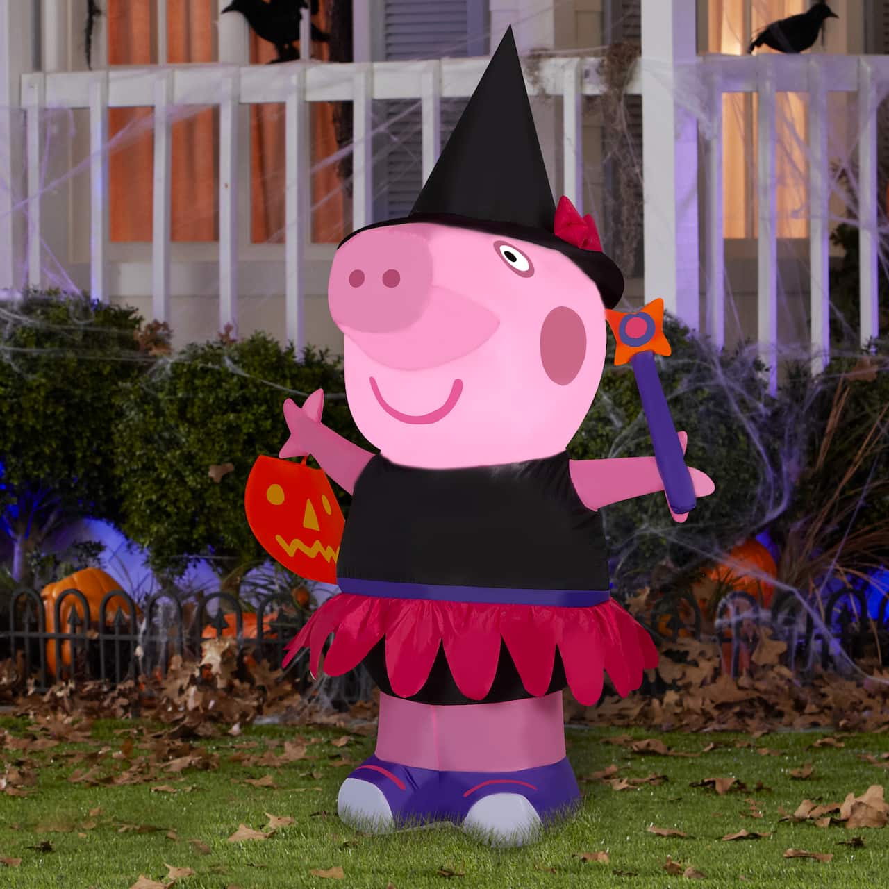 Airblown Peppa Pig Witch Inflatable Halloween Decoration