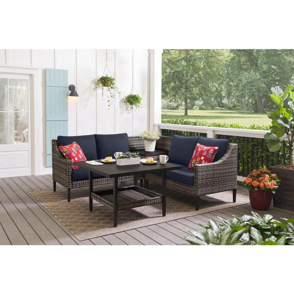 Hampton Bay Prestley Park 4-Piece Patio Conversation Set