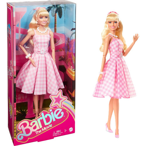 Barbie The Movie Margot Robbie Gingham Dress Collectible Doll