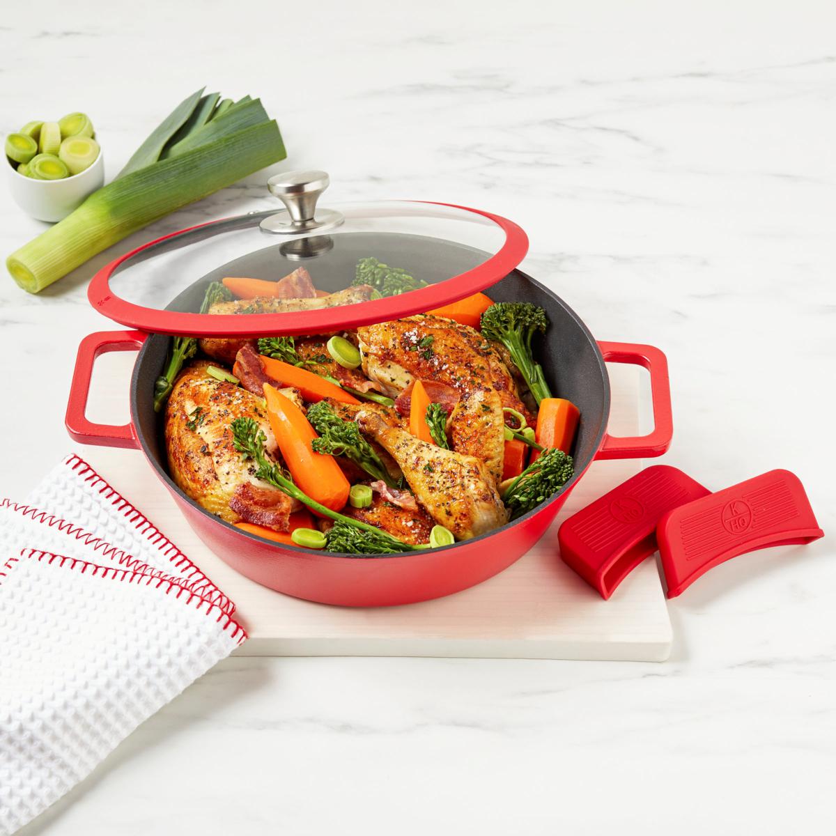Kitchen HQ 4.5-Quart Cast Iron Nonstick Braiser