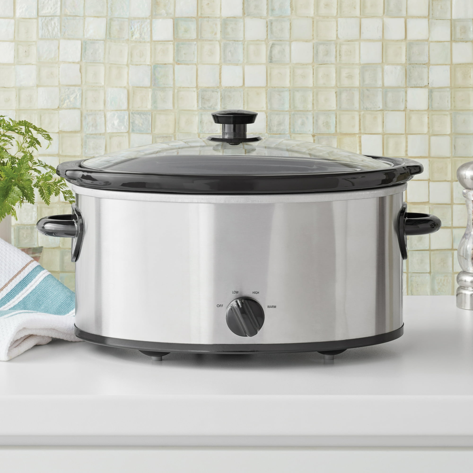 Mainstays MS54100112168S 6-Quart Oval Slow Cooker