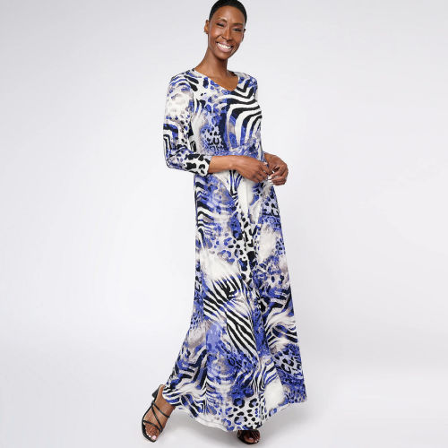 Attitudes by Renee Global Illusions Como Jersey Maxi Dress