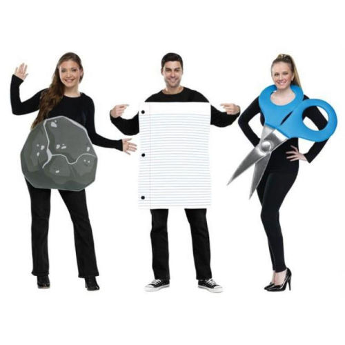 Rock Paper Scissors Adult Halloween Costume