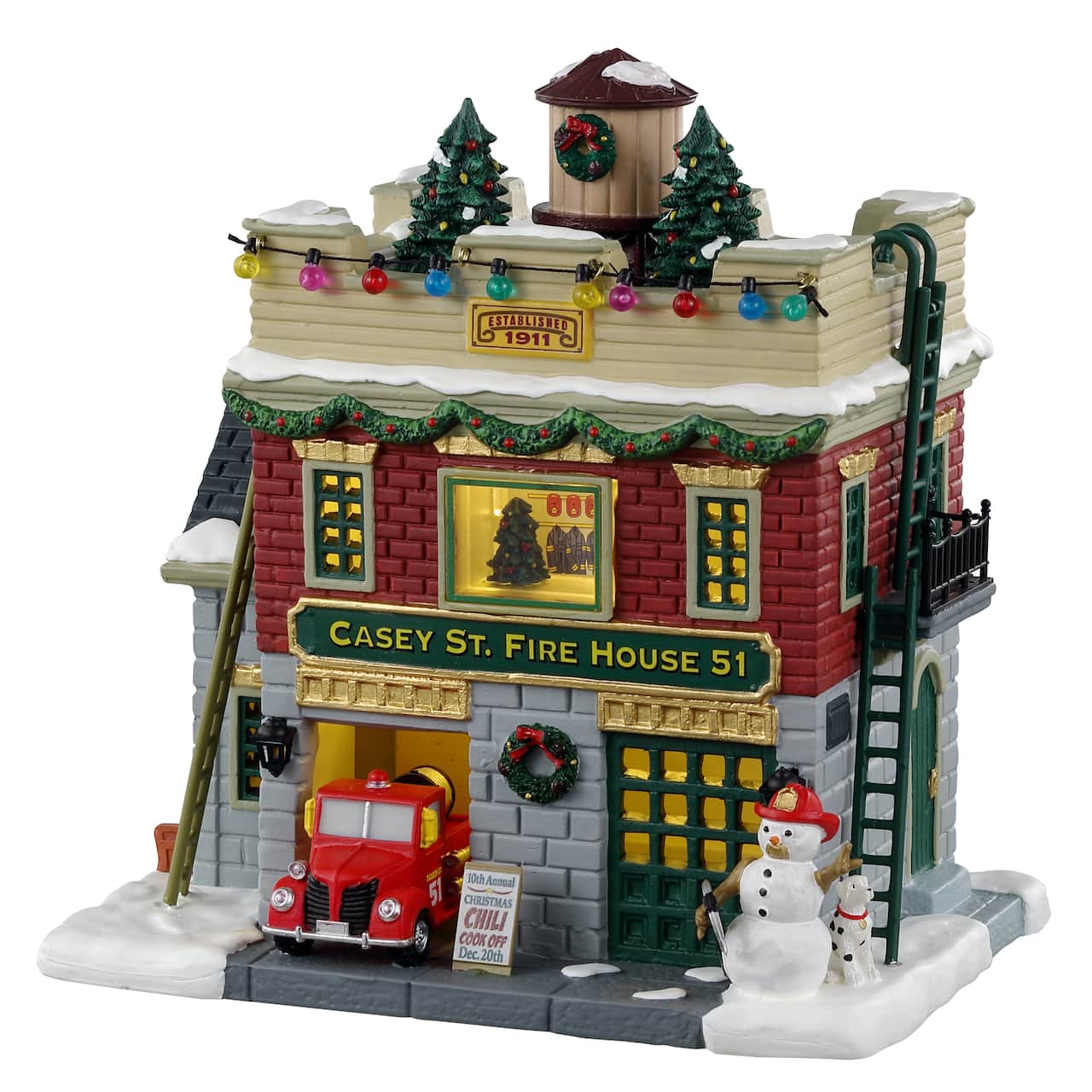 Lemax Jukebox Junction Casey St. Firehouse 51