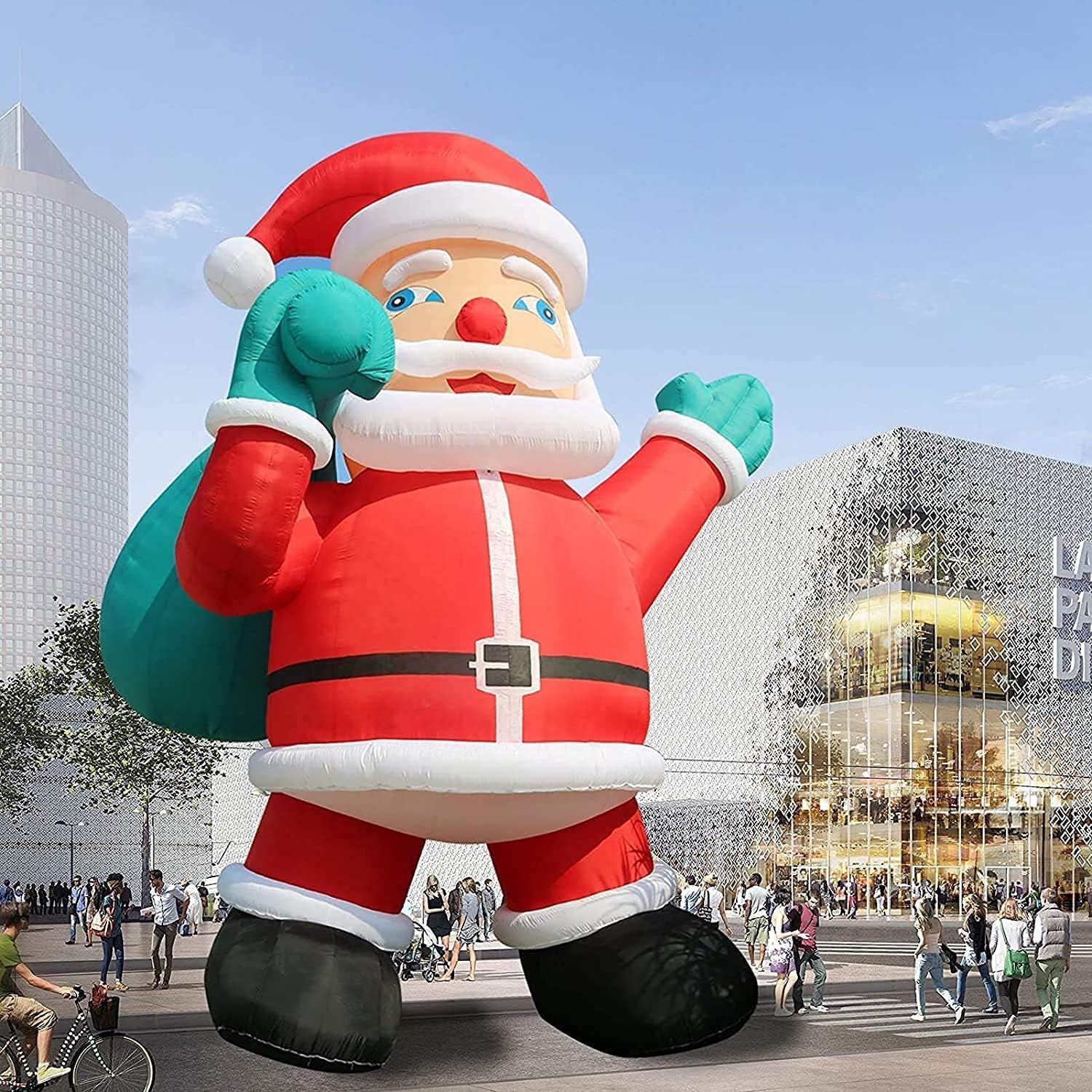 Giant 33 ft. Premium Inflatable Santa Claus Decoration