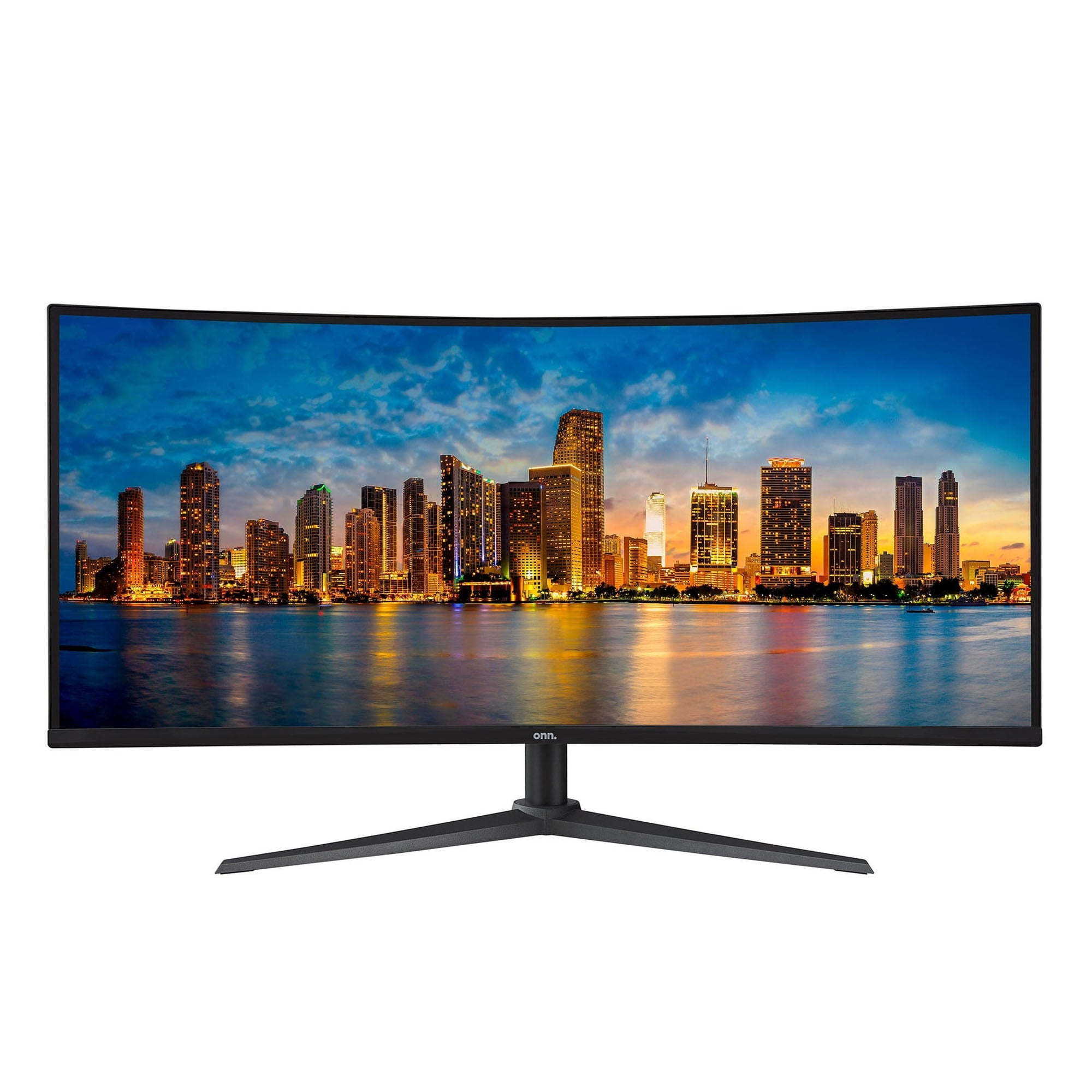 onn. 100133217 34-Inch Curved Ultrawide WQHD Bezel-Less Office Monitor