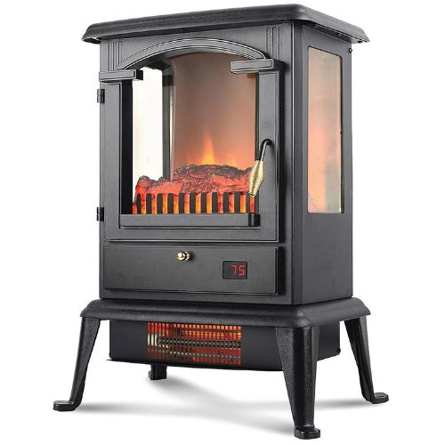 LifeSmart 3-Sided Flame View Infrared Heater Stove