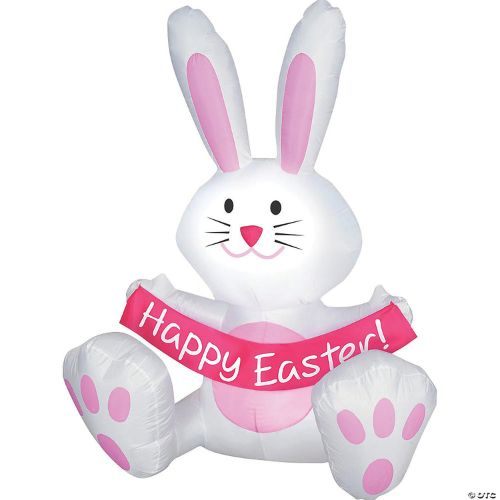 Blow Up Inflatable Happy Easter Bunny Outdoor Yard Decoration