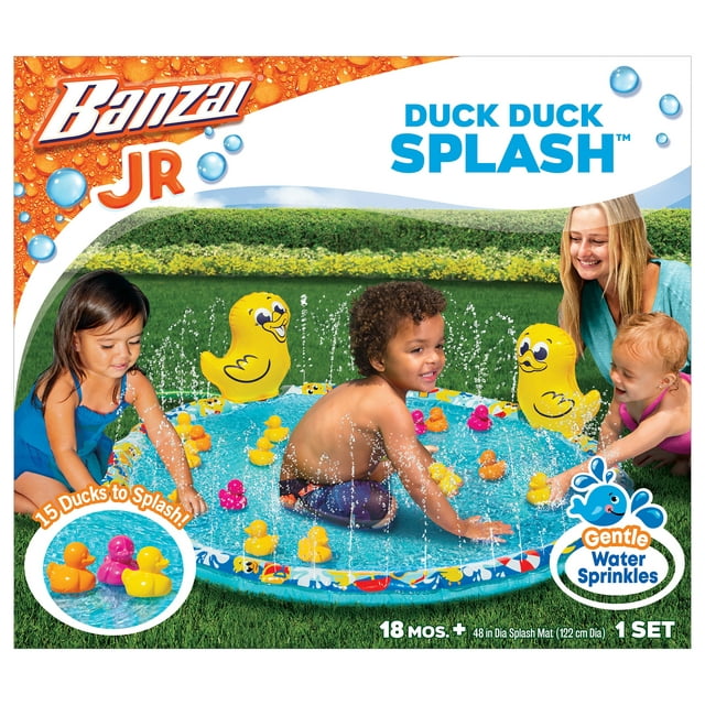 Banzai Jr. Duck Duck Splash Outdoor Summer Water Play Mat
