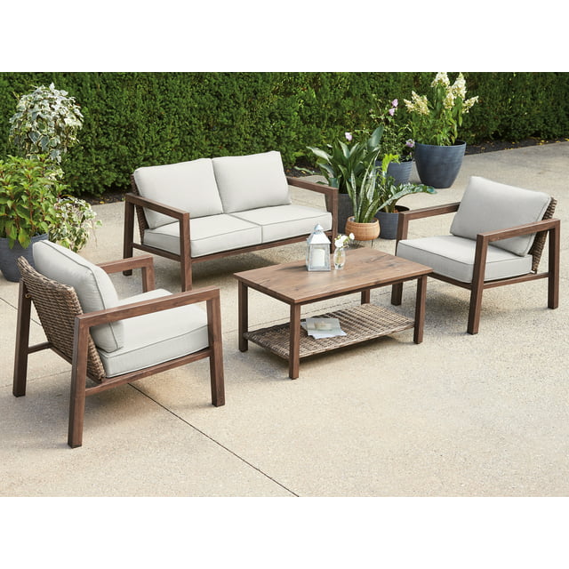 Better Homes & Gardens Willow Springs 4-Piece Patio Conversation Set