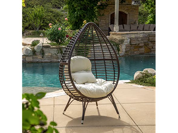 Christopher Knight Home Cutter Teardrop Wicker Lounge Chair