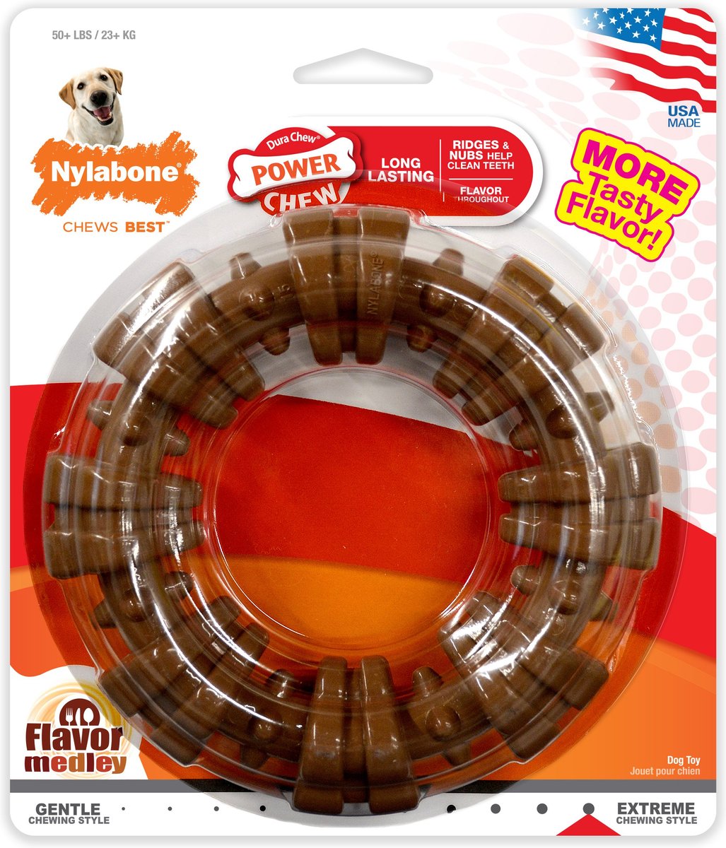 Nylabone Power Chew Textured Dog Chew Ring Toy