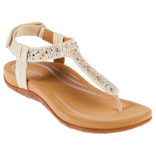 Aetrex Lindsey Embellished Arch Support Memory Foam Sandals