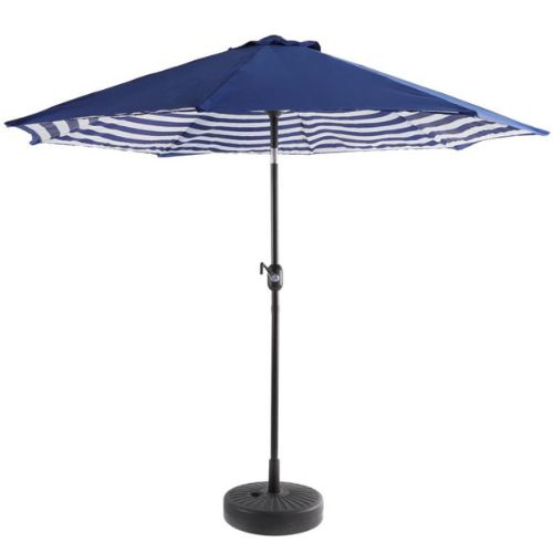 Improvements 9 ft. Double-Layer Printed Patio Umbrella with Base