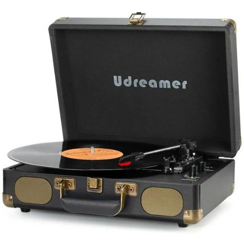 Udreamer Vinyl Record Player 3-Speed Turntable