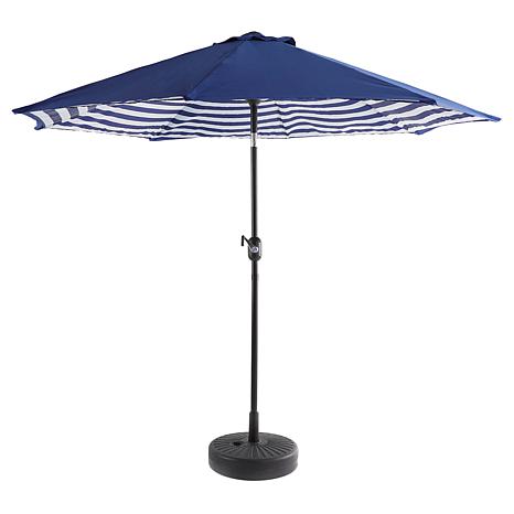 Improvements 9' Double-Layer Printed Patio Umbrella with Base