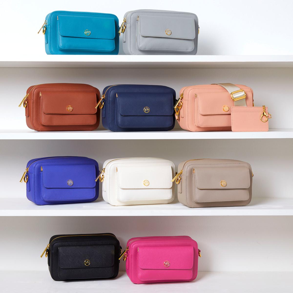 Joy Clean & Chic Saffiano Leather Crossbody Camera Bag