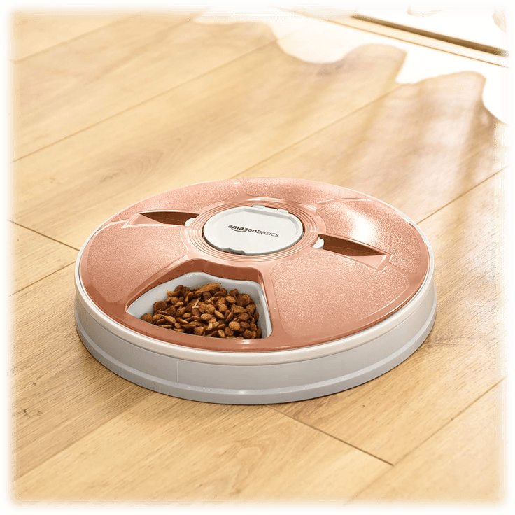 Amazon Basics Automatic Electronic Timed 6-Portion Pet Feeder