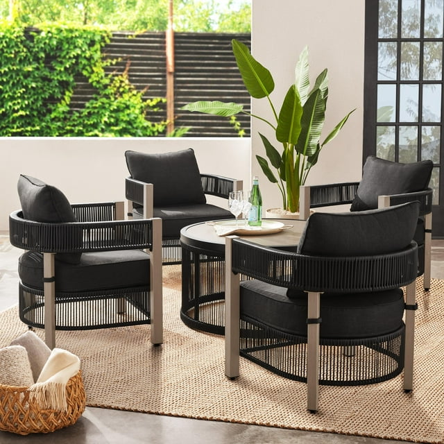 Better Homes & Gardens Tarren 5-Piece Wicker Outdoor Conversation Set