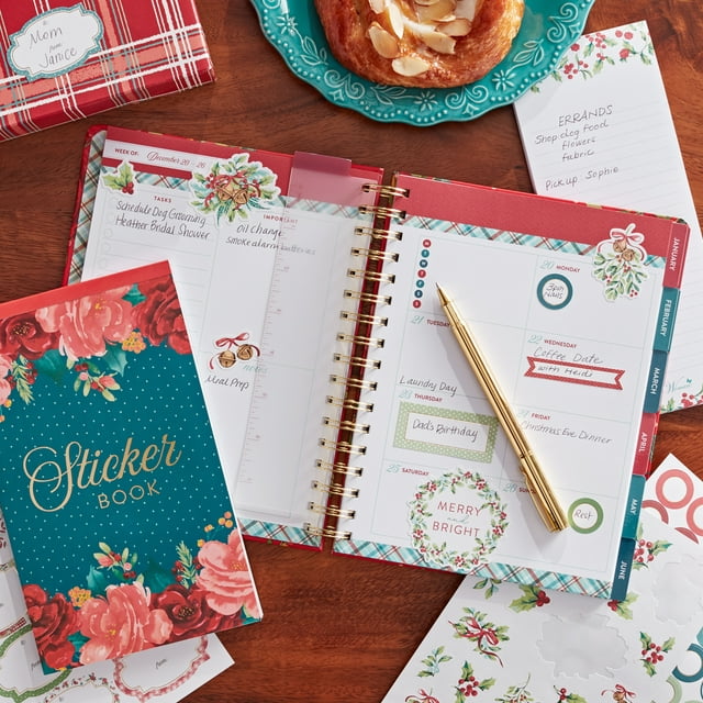 The Pioneer Woman Cheerful Rose 5-Piece Weekly Agenda Set