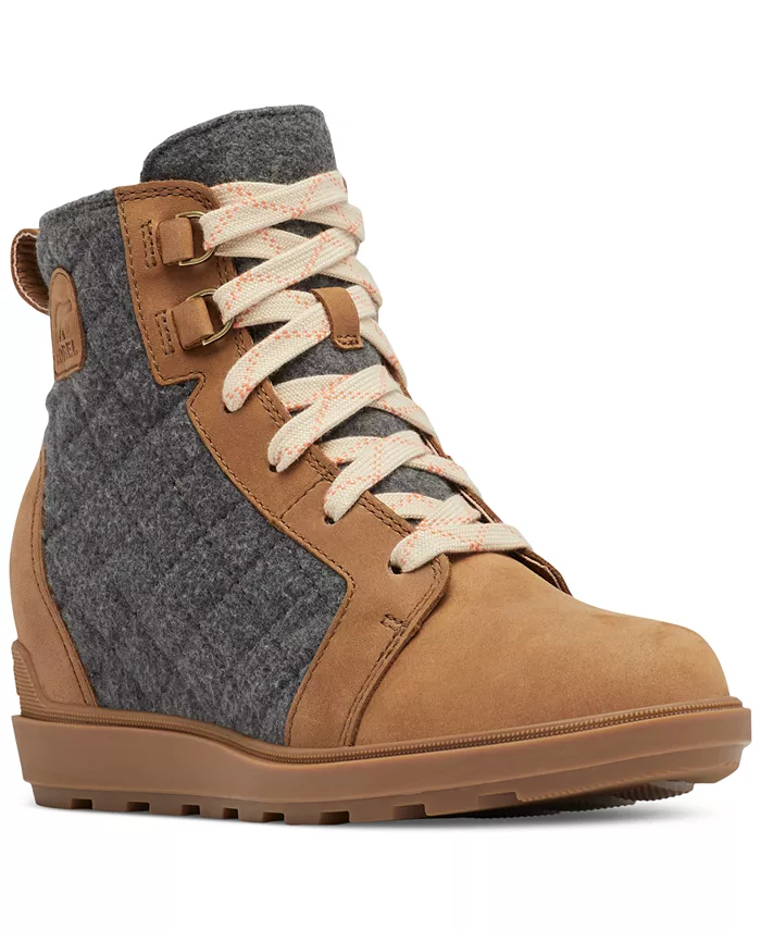 Sorel Evie II Lace-Up Wedge Booties