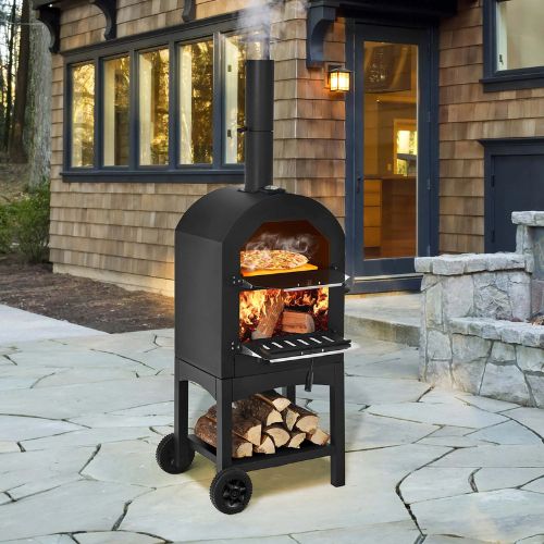 Costway Outdoor Wood Fire Pizza Oven