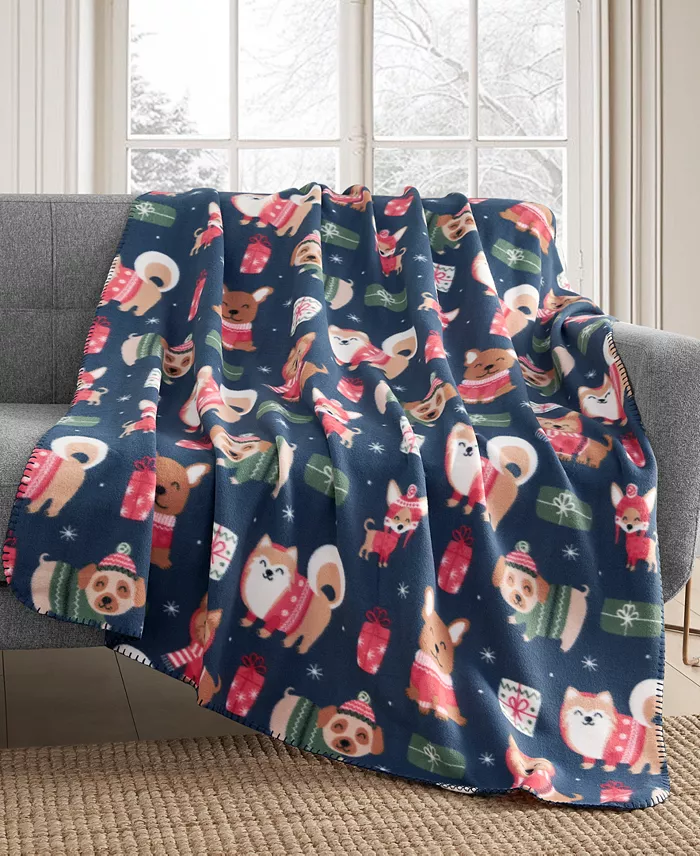 Birch Trail Holiday 50 x 60 Printed Fleece Throw Blanket